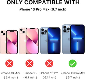 Apple iPhone 13 Pro Max, 6.7 inch, Stylish Cute Triple Layer Proof Case Purple Hibiscus - Redpepper Cases