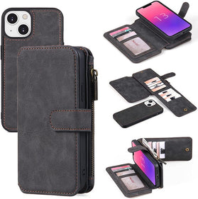 Compatible iPhone 13 Pro Max Leather Wallet Case Brown, iPhone 13 Pro Max - Redpepper Cases