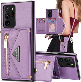 Galaxy Note 20 Ultra Samsung Magnetic Crossbody Purse Case - Purple - Redpepper Cases