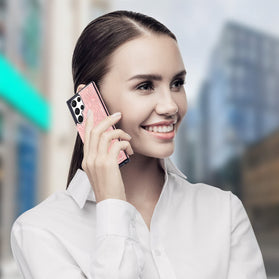 Galaxy S22 Ultra Floral Design Wallet Girls Case - Redpepper Cases