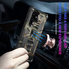 Galaxy S22 Ultra Military Grade Shockproof Kickstand Case - Redpepper Cases