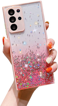 Galaxy S22 Ultra Sparkle Glitter Clear Phone Case - Redpepper Cases