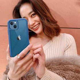 iPhone 13 Mini Case Screen Protector Full-Body Rugged Clear Case - Blue - Redpepper Cases