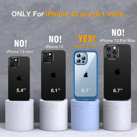 iPhone 13 Pro Clear Bumper Case Built-in Tempered Glass Screen Protector Case. - Redpepper Cases