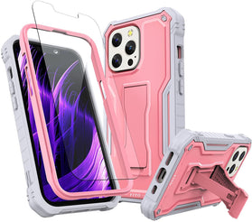 iPhone 13 Pro Dual Layer Shockproof Heavy Duty Kickstand Case - Redpepper Cases