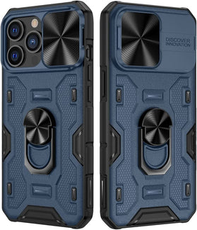 iPhone 13 Pro Kickstand Case Slide Lens Cover Mount Cover Case - Green - Redpepper Cases