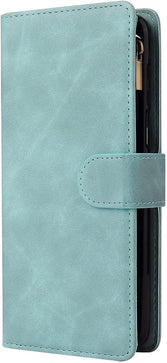 iPhone 13 Pro Leather Zipper Flip Folio Wallet Magnetic Case. - Redpepper Cases