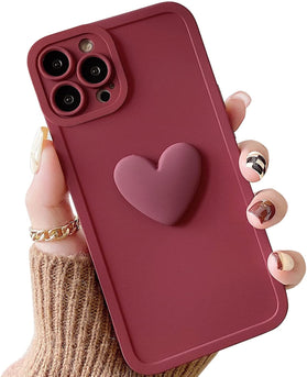 iPhone 13 Pro Max 3D Love Heart Shockproof Case. - Redpepper Cases