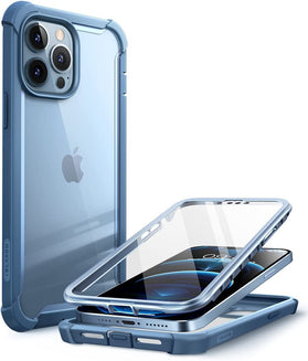 iPhone 13 Pro Max 6.7 inch Dual Layer Rugged Bumper Case Screen Protector Beige/Gold - Redpepper Cases