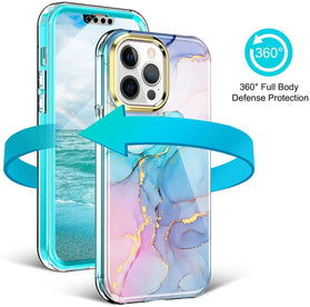 iPhone 13 Pro Max Slim Full-Body Stylish Shockproof Case. (Marble) - Redpepper Cases