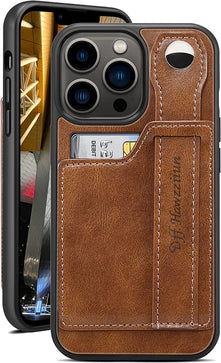 iPhone 13 Pro Max Wallet Case Protective Shockproof Brown - Redpepper Cases
