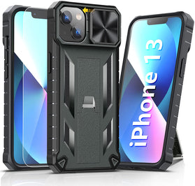 iPhone 13 Rugged Kickstand Slide Shockproof Case - Redpepper Cases