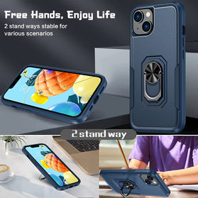 iPhone 14 Case 2pcs Screen Protector Protective Phone Case - Blue - Redpepper Cases