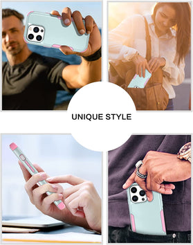 iPhone 14 Pro 3 in 1 Heavy Duty Rugged Hybrid Shockproof Case - Redpepper Cases