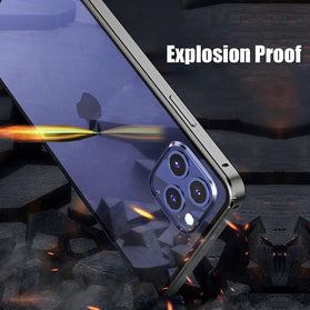 iPhone 14 Pro Anti Peeping Double Sided Tempered Glass Magnetic Case - Redpepper Cases