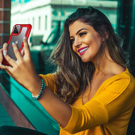 iPhone 14 Pro Max Case Hard Carbon Fiber Back Case - Redpepper Cases