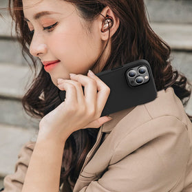 iPhone 14 Pro Max Case,Magnetic Liquid Silicone Gel Rubber Bumper Cover - Black - Redpepper Cases