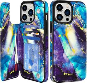 iPhone 14 Pro Wallet Card Slots Double Magnetic Clasp Case - Redpepper Cases