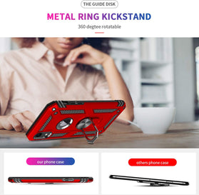 iPhone XR Protective Case, Heavy Duty Ring Shockproof Case - Red - Redpepper Cases