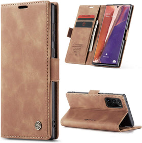 Kowauri Galaxy Note 20 Ultra Case,Leather Wallet Case - Wine Red - Redpepper Cases