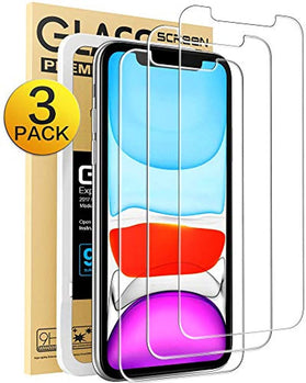 Mkeke Compatible with iPhone XR Screen Protector, iPhone 11 Screen Protector,Tempered Glass Film for Apple iPhone XR & iPhone 11, 3-Pack Clear - Redpepper Cases