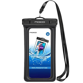 MoKo Floating Waterproof Phone Pouch, Floatable Phone Case Dry Bag with Lanyard Armband Compatible with iPhone 11/11 Pro, X/Xs/Xr/Xs Max, 8/7/6s Plus, Samsung S10/S9/S8 Plus, S10e, S20, Note 10 - Redpepper Cases