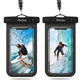 Procase Universal Waterproof Pouch IPX8 Waterproof Cellphone Dry Bag Underwater Case for iPhone 11 Pro Max Xs Max XR X 8 7 6S+ SE 2020, Galaxy S20 Ultra S10 S9 S8/Note10+ 9 8 up to 6.9