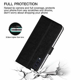 Samsung Galaxy A70 Card Holster Canvas Bumper Case with Kickstand - Redpepper Cases