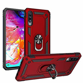 Samsung Galaxy A70 Heavy Duty Shockproof Ring Case Red - Redpepper Cases