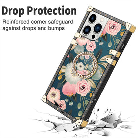 Women's Flower iPhone 13 Pro Max Kickstand Case. (Heavy Duty Metal) - Redpepper Cases