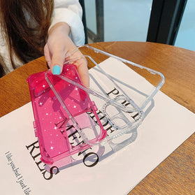 Women's iPhone 13 Pro Max Glitter Shockproof Case. (Pink) - Redpepper Cases