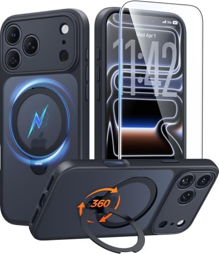 iPhone 18 Pro Matte Kickstand Case with Screen Protector