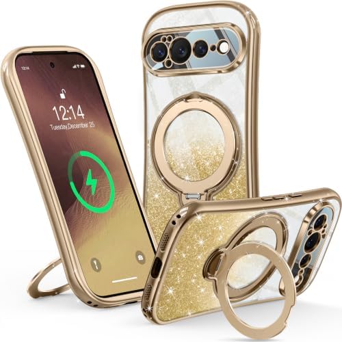 Pixel 11 Pro XL Gold Glitter Case with DIY Card Insert