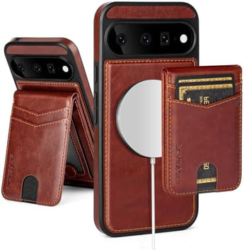 Pixel 11 Pro Magnetic Wallet Case with Kickstand