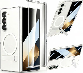 Galaxy Z Fold 8 Ultra Clear Case with Kickstand and MagSafe