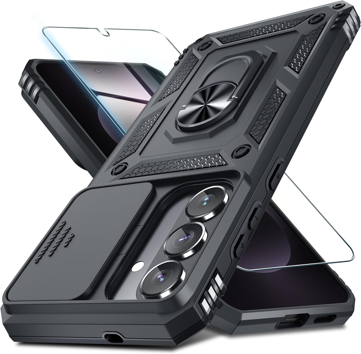 Galaxy S26 Plus Case with Slide Camera Cover and Kickstand