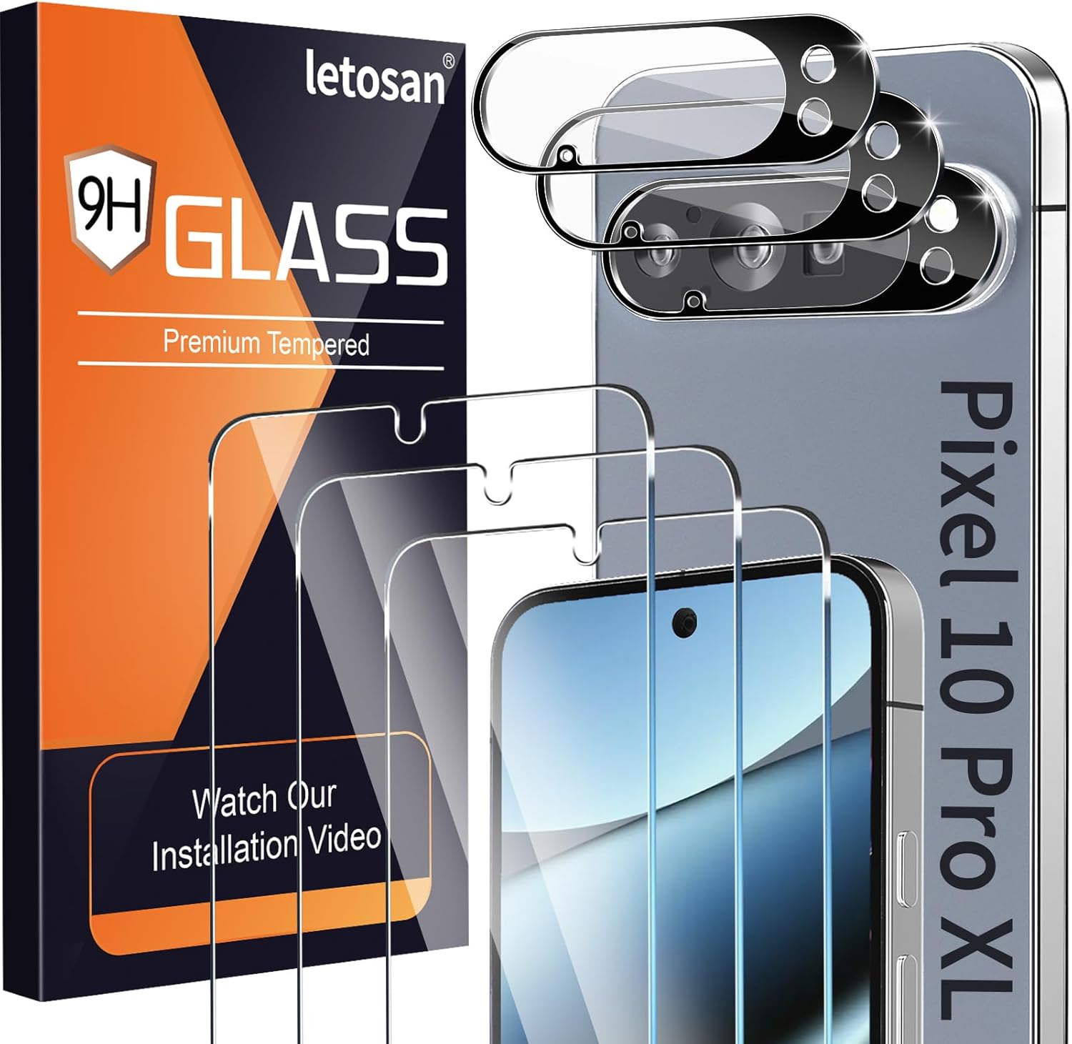 Pixel 10 Pro XL 3-Pack Camera Lens Protector