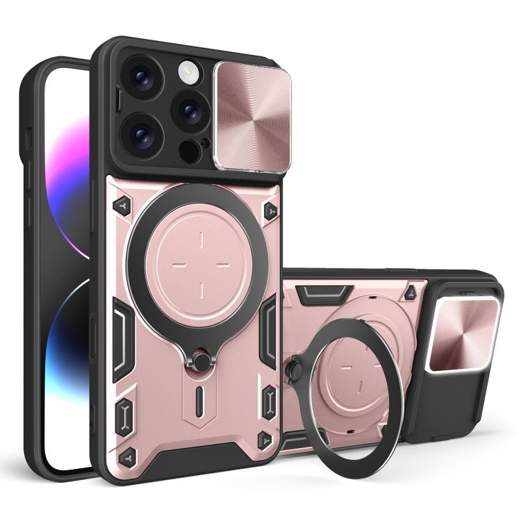 CD Texture Camshield Magnetic Case for iPhone 16 Pro