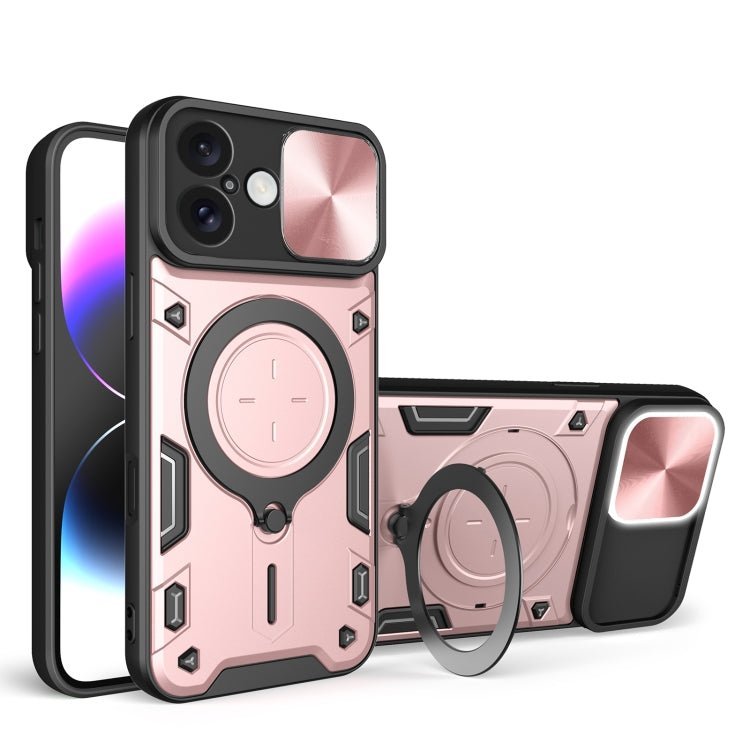 CD Texture Camshield Magnetic Case for iPhone 16