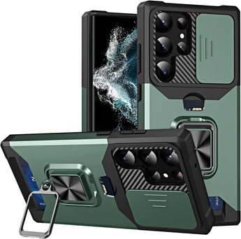 Galaxy S23 Plus Case with Ring Holder and Camera Slide