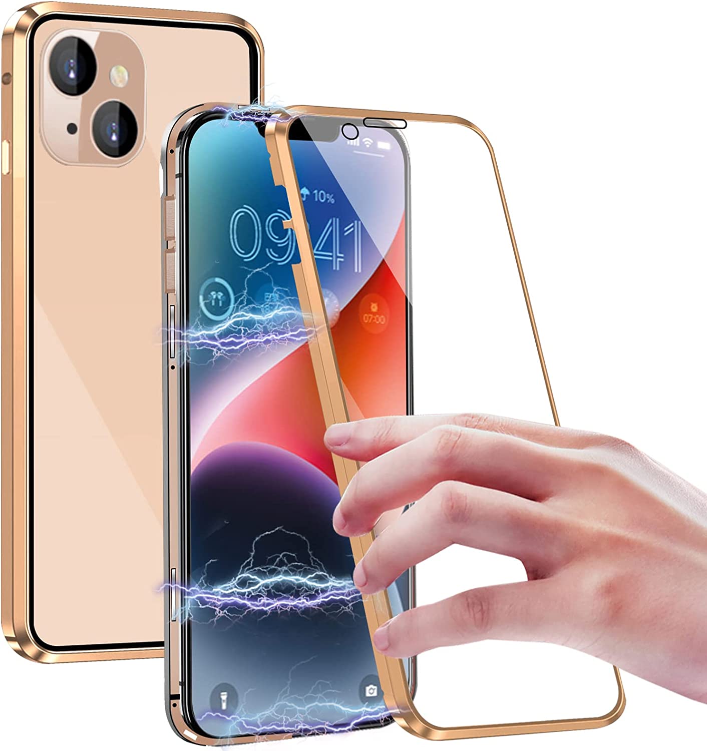 iPhone 14 Clear Magnetic Case: Tempered Glass Protection
