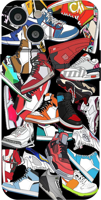 iPhone 14 Pro Shockproof Silicone Case With Sneaker Art