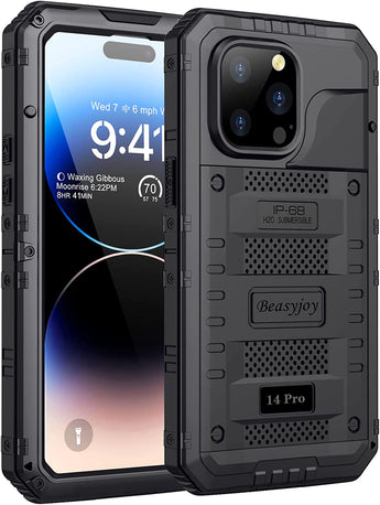 iPhone 14 Pro Armor Case with Built-In Screen Protector
