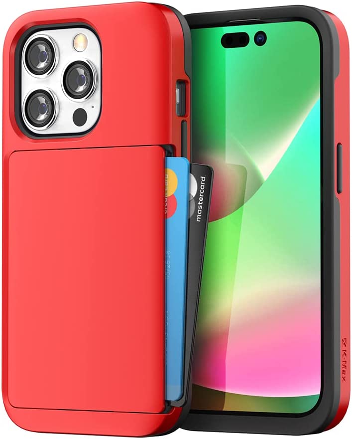 iPhone 14 Pro Shockproof Card Holder Wallet Case