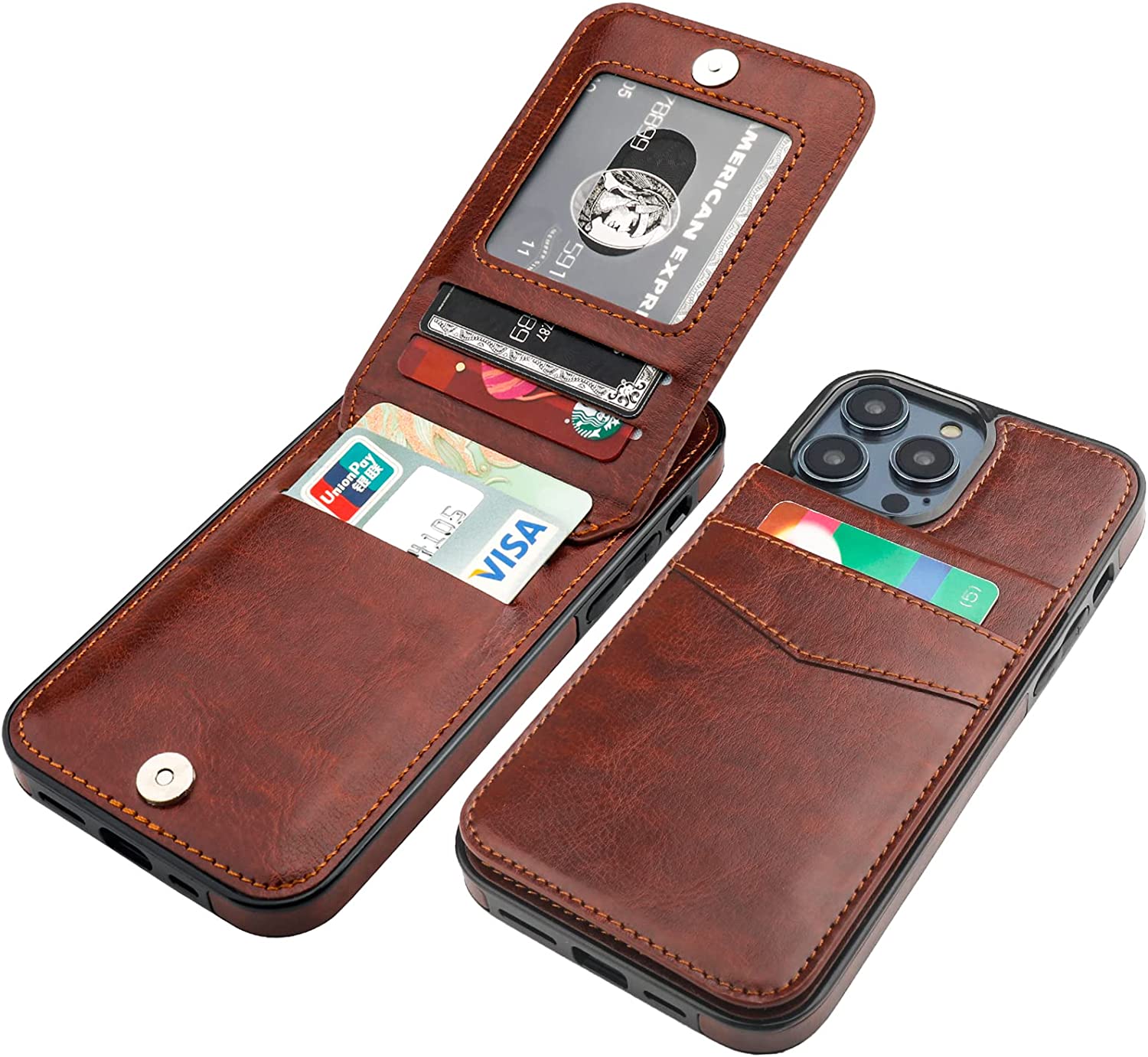 Best iPhone 14 Pro Wallet Leather Case With Kickstand