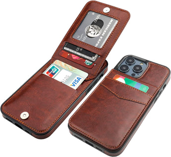 Best iPhone 14 Pro Wallet Leather Case With Kickstand