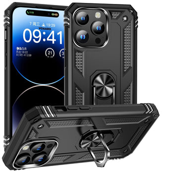iPhone 15 Magnetic Ring Stand Holder Case