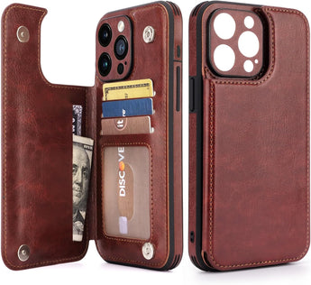 iPhone 15 Pro Max Card Holder Flip Case in Black