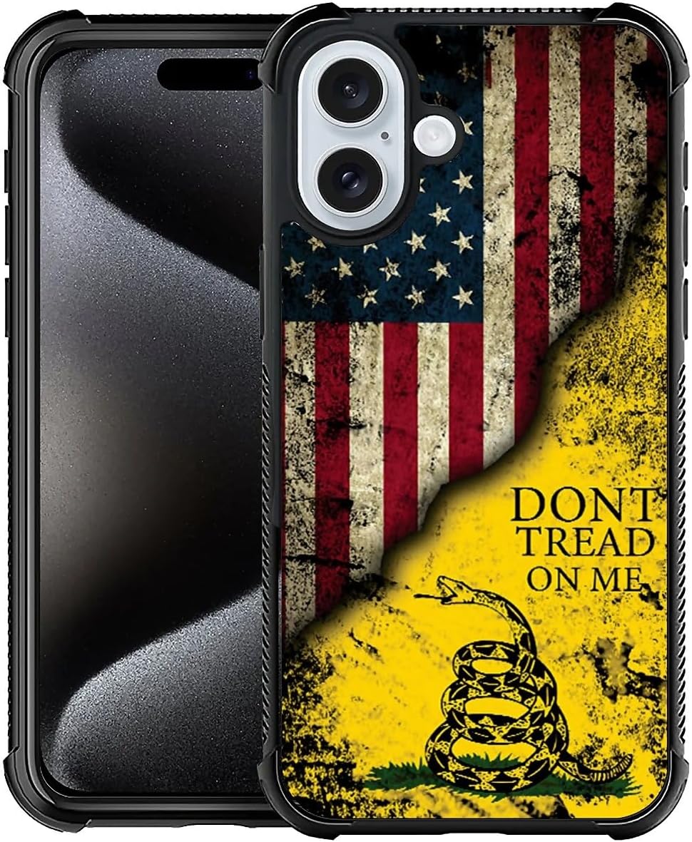 iPhone 16 Wooden Cross American Flag Case | Redpepper