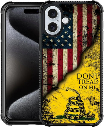 iPhone 16 Wooden Cross American Flag Case | Redpepper